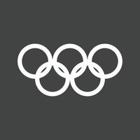 olympiska spel linje omvänd ikon vektor