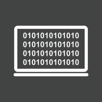 dator binär koda linje omvänd ikon vektor