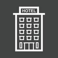 Hotelzeile invertiertes Symbol vektor