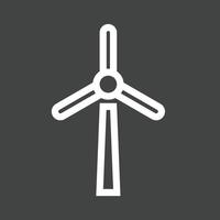 Windmühlenlinie invertiertes Symbol vektor