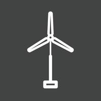 Windmühlenlinie invertiertes Symbol vektor