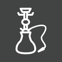 Shisha-Linie invertiertes Symbol vektor