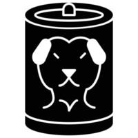 Symbol für Hundefutter aus der Dose, Thema Tierhandlung vektor