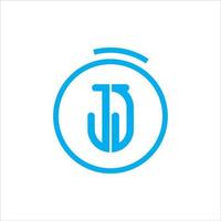 enkel modern jj j monogram logotyp vektor