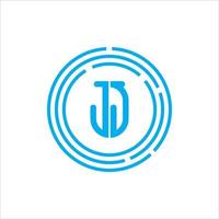 enkel modern jj j monogram logotyp vektor