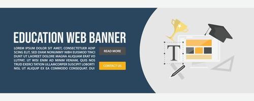 Bildung Web-Banner-Template-Design vektor