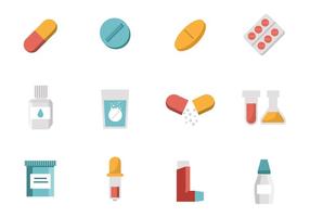 Kostenlose Medizin (Drogen) Sammlung Icons Vektor