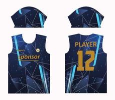 abstraktes Muster Jersey-Siebdruckdesign für Jersey-Sublimation. Trikotvorlagen für Sportmannschaften aus Fußball, Basketball, Radsport, Volleyball usw vektor