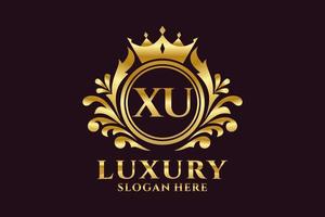 Anfangsbuchstabe Xu Royal Luxury Logo Vorlage in Vektorgrafiken für luxuriöse Branding-Projekte und andere Vektorillustrationen. vektor