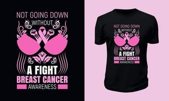 bröst cancer medvetenhet t-shirt design vektor