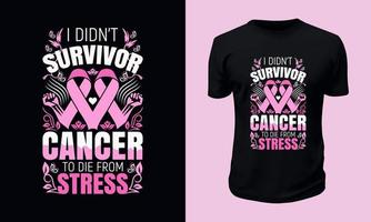 Brustkrebs-Bewusstseins-T-Shirt-Design vektor