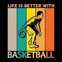 Basketball-T-Shirt-Design-Vektor vektor