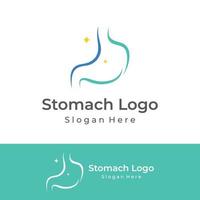 Logo-Design für Magengesundheit und Magenpflege. Logozeichen für Arzt, Geschäft und Branding. vektor