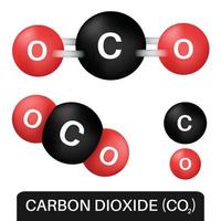 die chemische Formel für Kohlendioxid. vektor