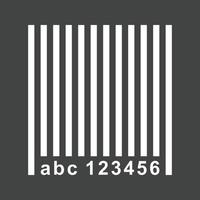 Barcode-Linie invertiertes Symbol vektor