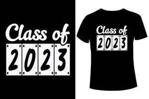 klass av 2023 t-shirt design mall vektor