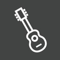 Gitarrenlinie invertiertes Symbol vektor