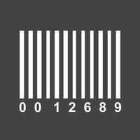 Barcode-Linie invertiertes Symbol vektor
