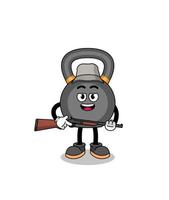 Cartoon-Illustration von Kettlebell-Jäger vektor