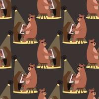 Bären sind Musiker, die Jazz spielen. Vektor-Illustration vektor