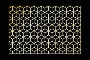 gyllene helig diamant geometri rutnät grafisk deco sexhörning linje mönster vektor
