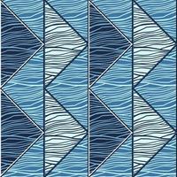 Mosaik aus linearen geometrischen nahtlosen Mustern. dekorative abstrakte linienverzierung. kreatives Streifendesign vektor