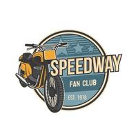 speedway fläkt klubb, motorcykel cykel chopper garage vektor