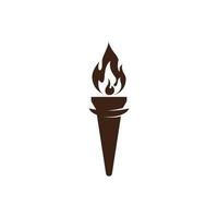 brand ficklampa med flamma platt ikoner uppsättning. samling av symbol flammande, illustration vektor