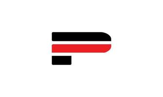 Buchstabe p Vektor Logo kostenlose Vorlage kostenloser Vektor