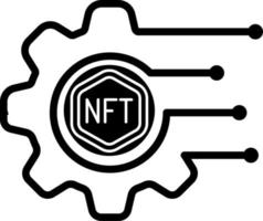 nft-Symbol nft-Vektorillustration vektor