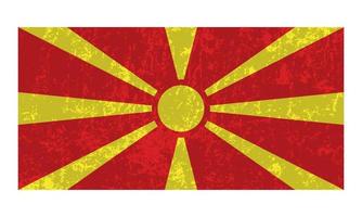 nordmakedoniens flagga, officiella färger och proportioner. vektor illustration.
