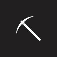 eps10 weißer Vektor kylo oder Pickaxe Mining Tool Solid Icon isoliert auf schwarzem Hintergrund. Handheld-Instrumentensymbol in einem einfachen, flachen, trendigen, modernen Stil für Ihr Website-Design, Logo und mobile App