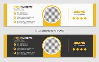 minimalistisk design för e-signaturmall eller e-postsidfot och personligt omslag på sociala medier vektor