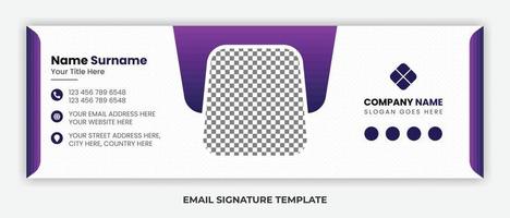 minimalistisk design för e-signaturmall eller e-postsidfot och personligt omslag på sociala medier vektor