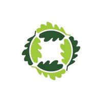 blad ek natur ekologi enkel logotyp vektor