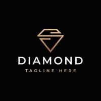 brev s diamant logotyp design vektor