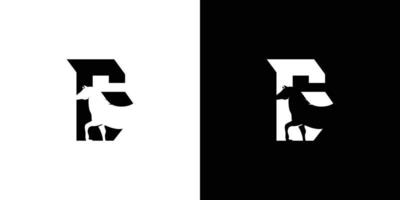 modern och unik kombination brev g häst logotyp design vektor