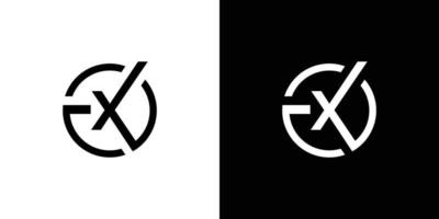 modern och unik ex första cirkel logotyp design abstrakt vektor