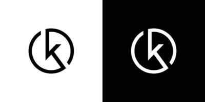 modernes und einzigartiges k Anfangskreis Logo Design abstrakt vektor