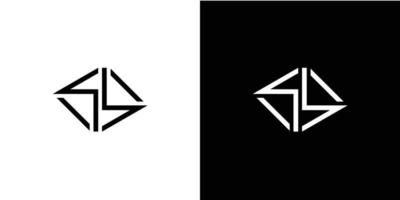 modern och unik ss brev initialer logotyp design vektor