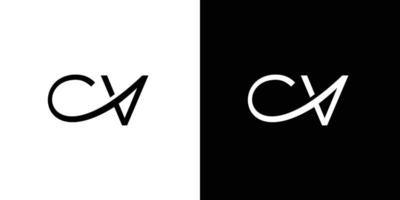 modern och unik CV första logotyp design abstrakt vektor