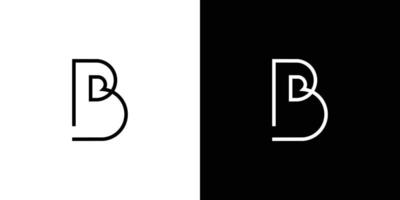 enkel och modern pb brev initialer logotyp design 2 vektor