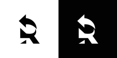 modern och Häftigt brev r kombination riktning logotyp design vektor