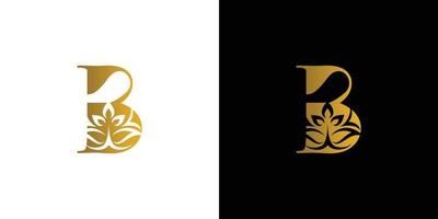 modern och elegant brev b initialer logotyp prydnad design vektor