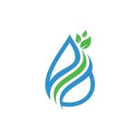 Drop-Blatt-Natur-Ökologie-einfaches Logo vektor