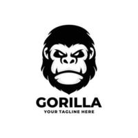 gorilla ansikte logotyp design vektor