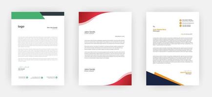 kreativ brev , elegant och minimalistisk stil brev mall design,a4 storlekar vektor