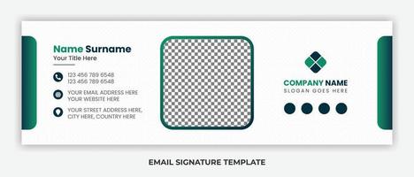minimalistisk design för e-signaturmall eller e-postsidfot och personligt omslag på sociala medier vektor