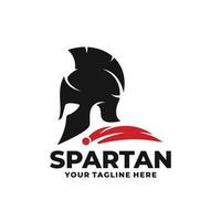 spartanischer Logo-Design-Vektor. spartanisches Helmlogo vektor