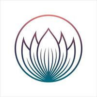 Lotusblumen-Logo. Vektor-Design-Vorlage von Lotus-Symbolen skizzieren Stil für Öko, Schönheit, Spa, Yoga vektor